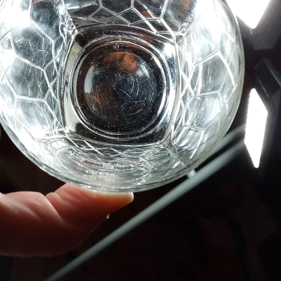 Set of 2 Crown Royal Diamond Pattern Low Ball Whiskey Glasses Bareware 10oz - Picture 8 of 13